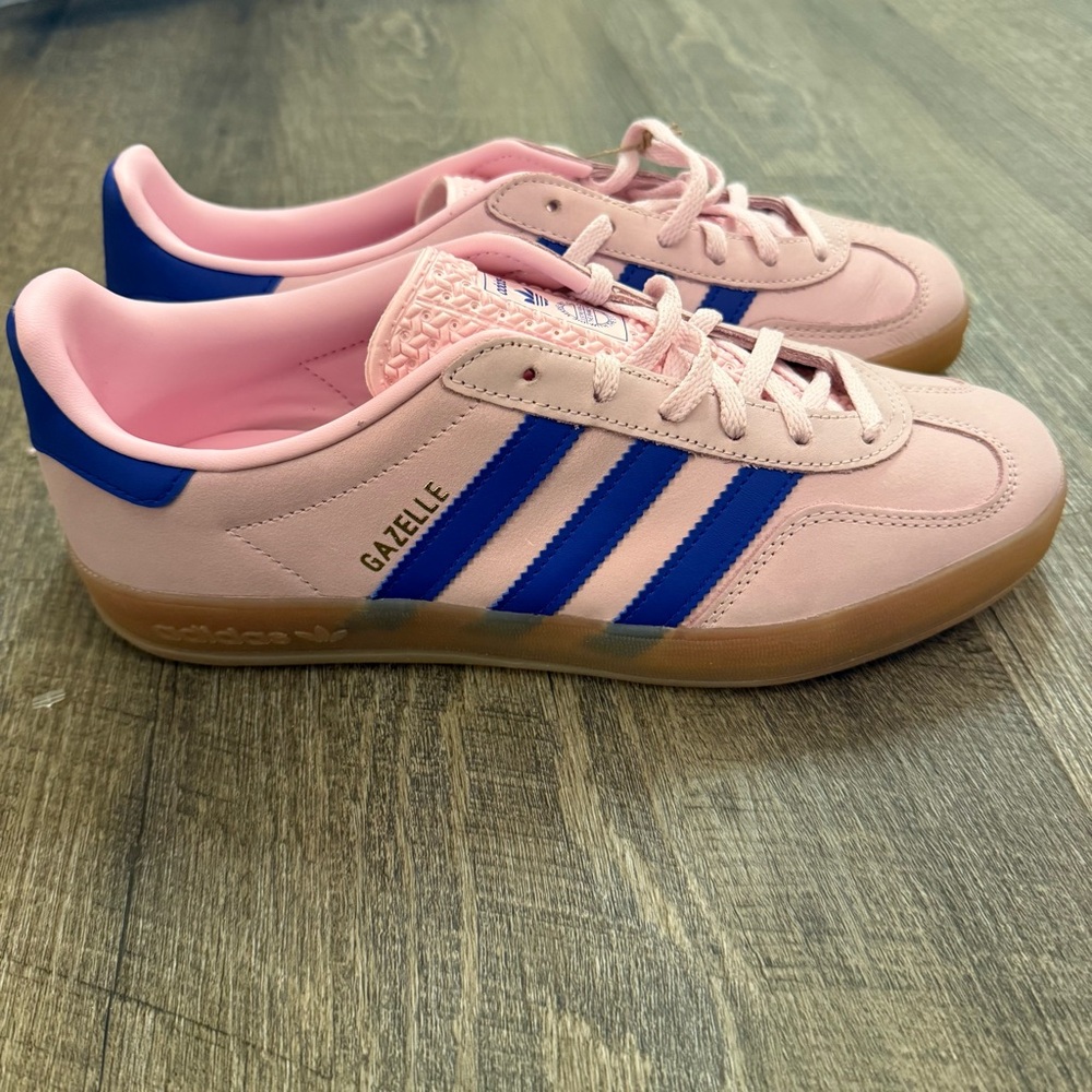 Adidas Gazelle Pink and Blue Sneakers